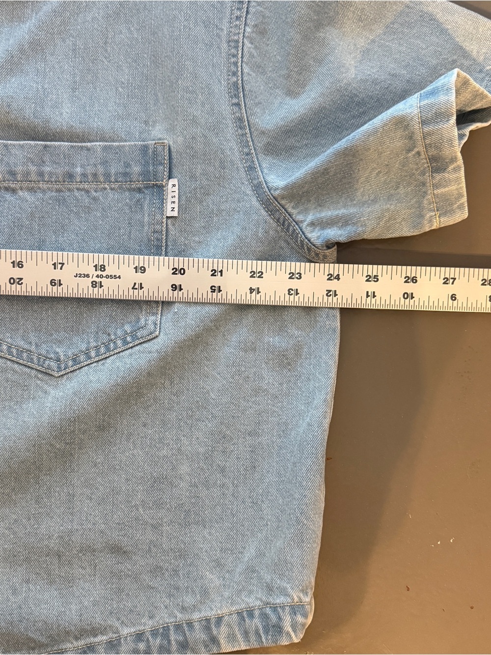 Light Blue Denim Short-Sleeve Button-Front Shirt - Picture 7 of 8